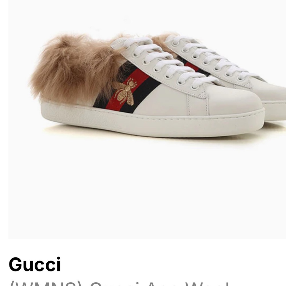 Used fur gucci sneakers